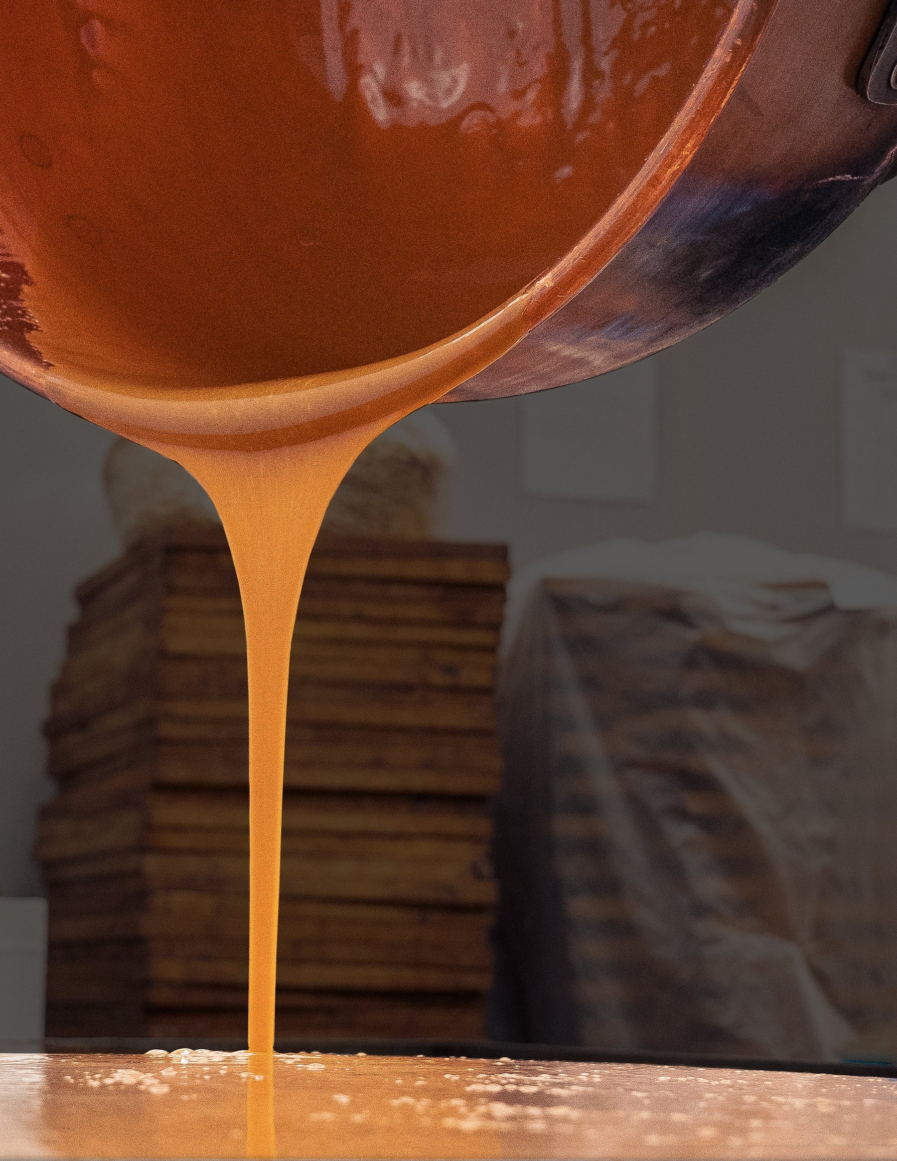 Caramel made in copper kettles passed down over generations