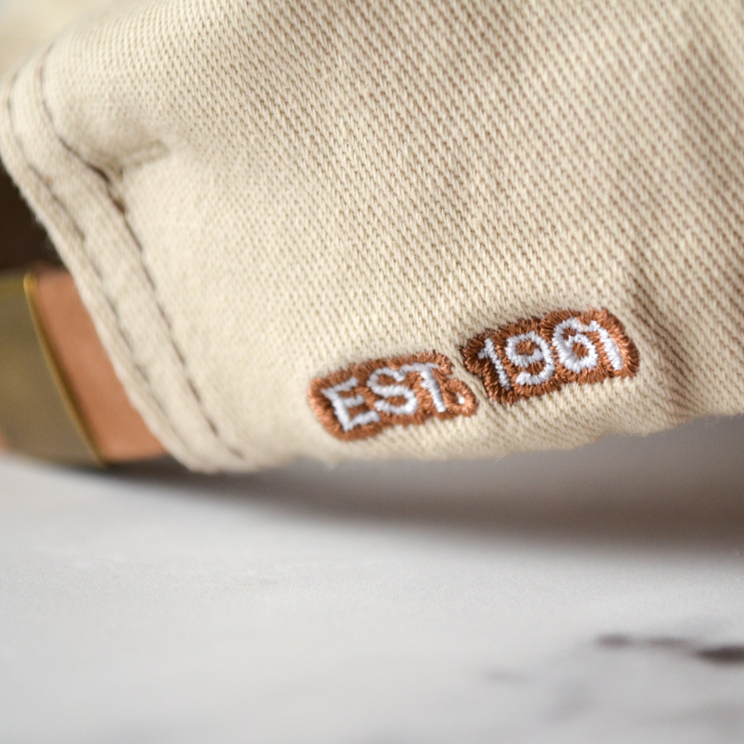 Winans Cotton Canvas Embroidered Baseball Cap, Cream