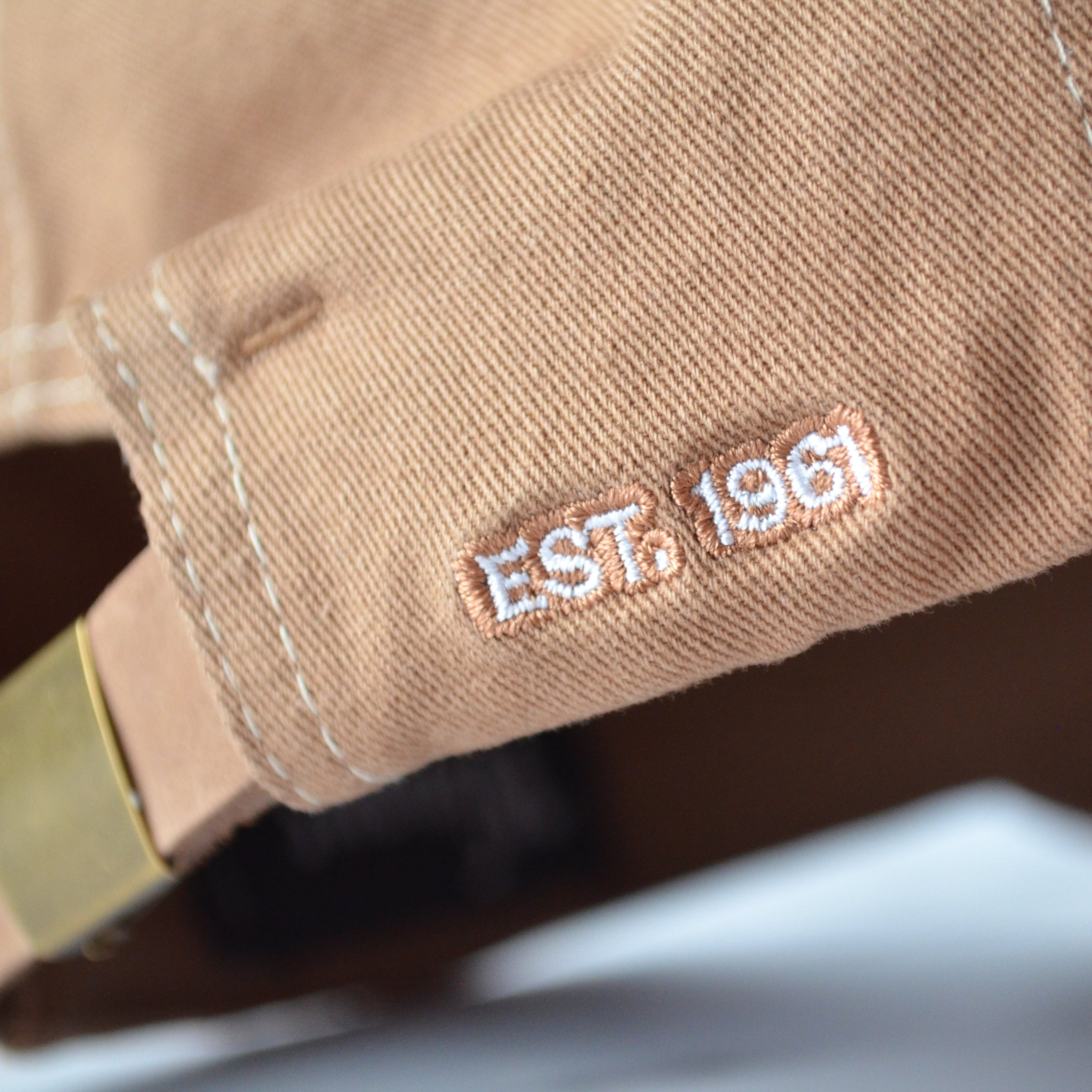 Winans Cotton Canvas Embroidered Baseball Cap, Tan