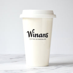 Winans 11 oz. Double Wall Porcelain Tumbler with Lid