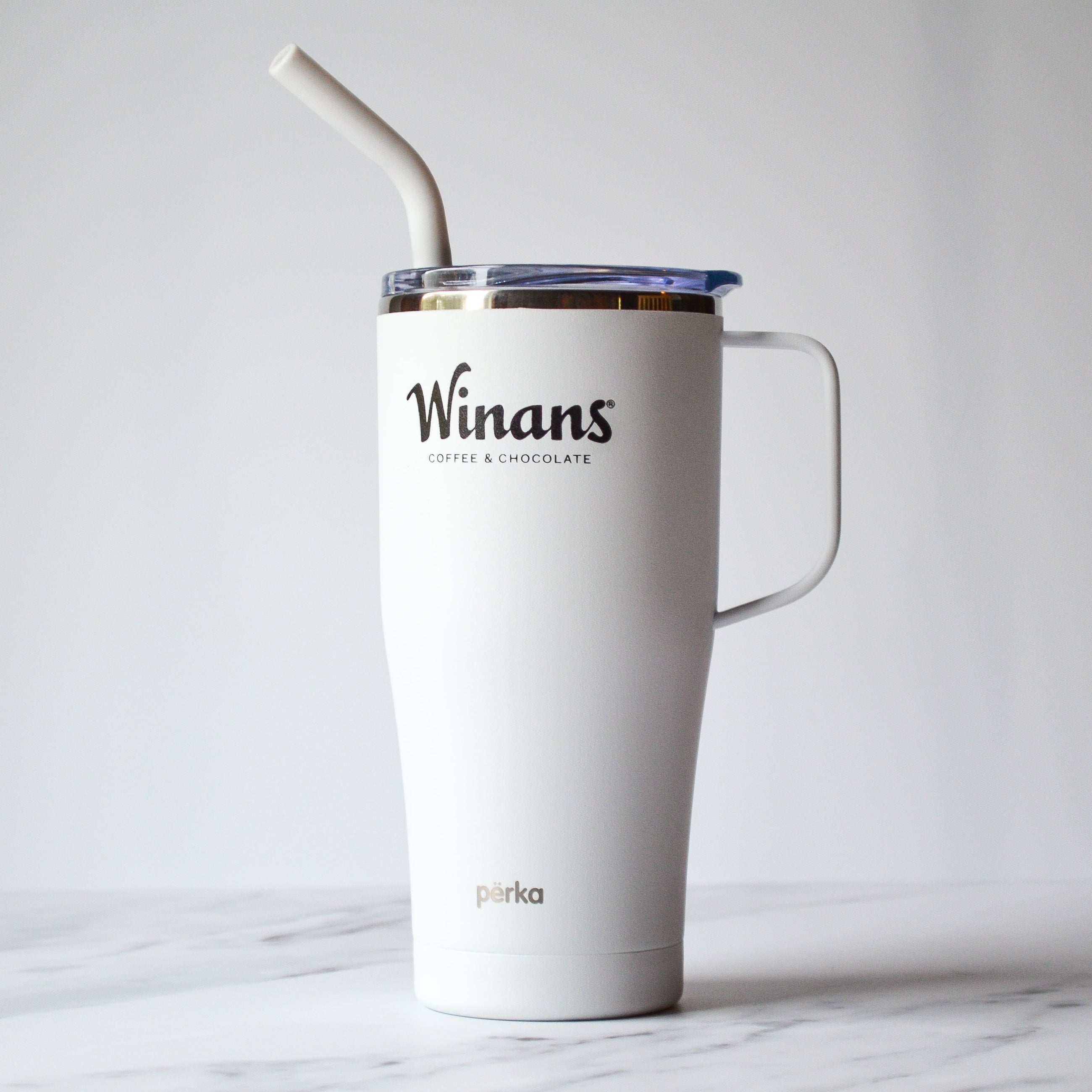 Winans 20oz Përka Stainless Steel Travel Mug with Straw