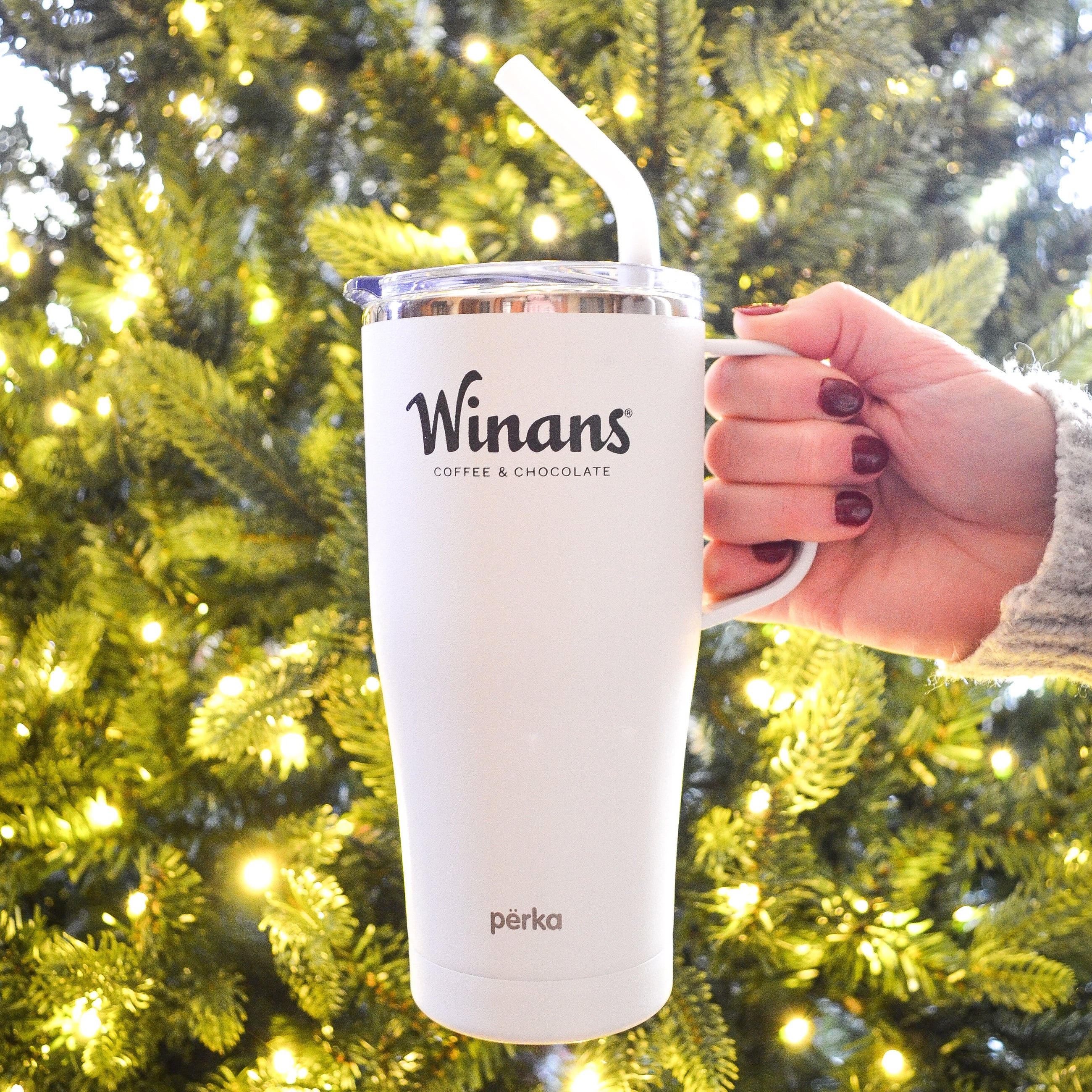 Winans 20oz Përka Stainless Steel Travel Mug with Straw