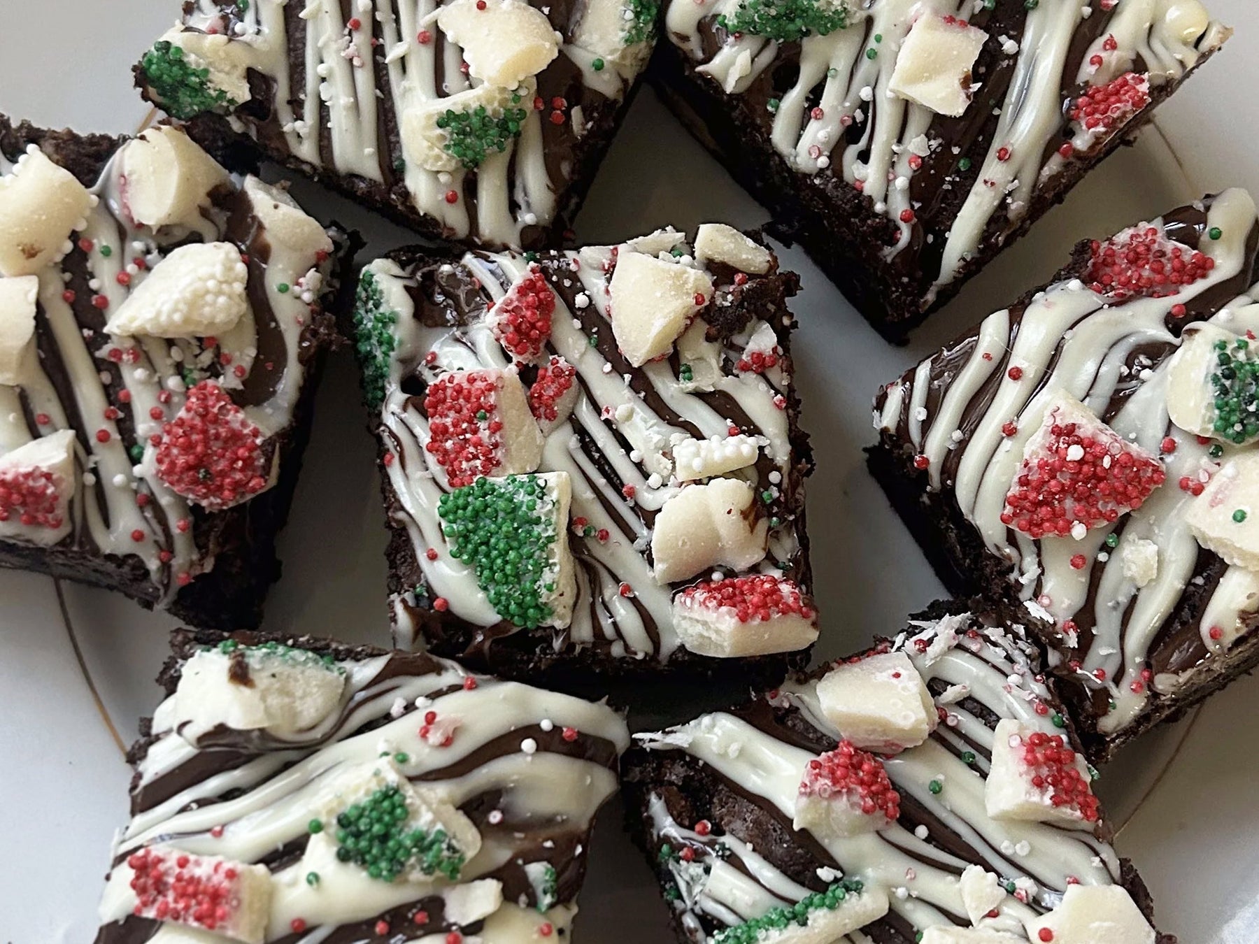 Holiday Mint Jewel Brownies