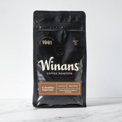 Winans Colombia Supremo single origin coffee beans, 12oz bag