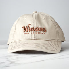 Winans Cotton Canvas Embroidered Baseball Cap, Cream