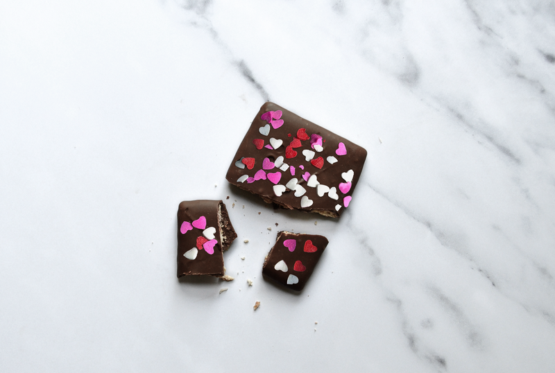 Valentines Day Decorated Chocolate Covered Graham Cracker